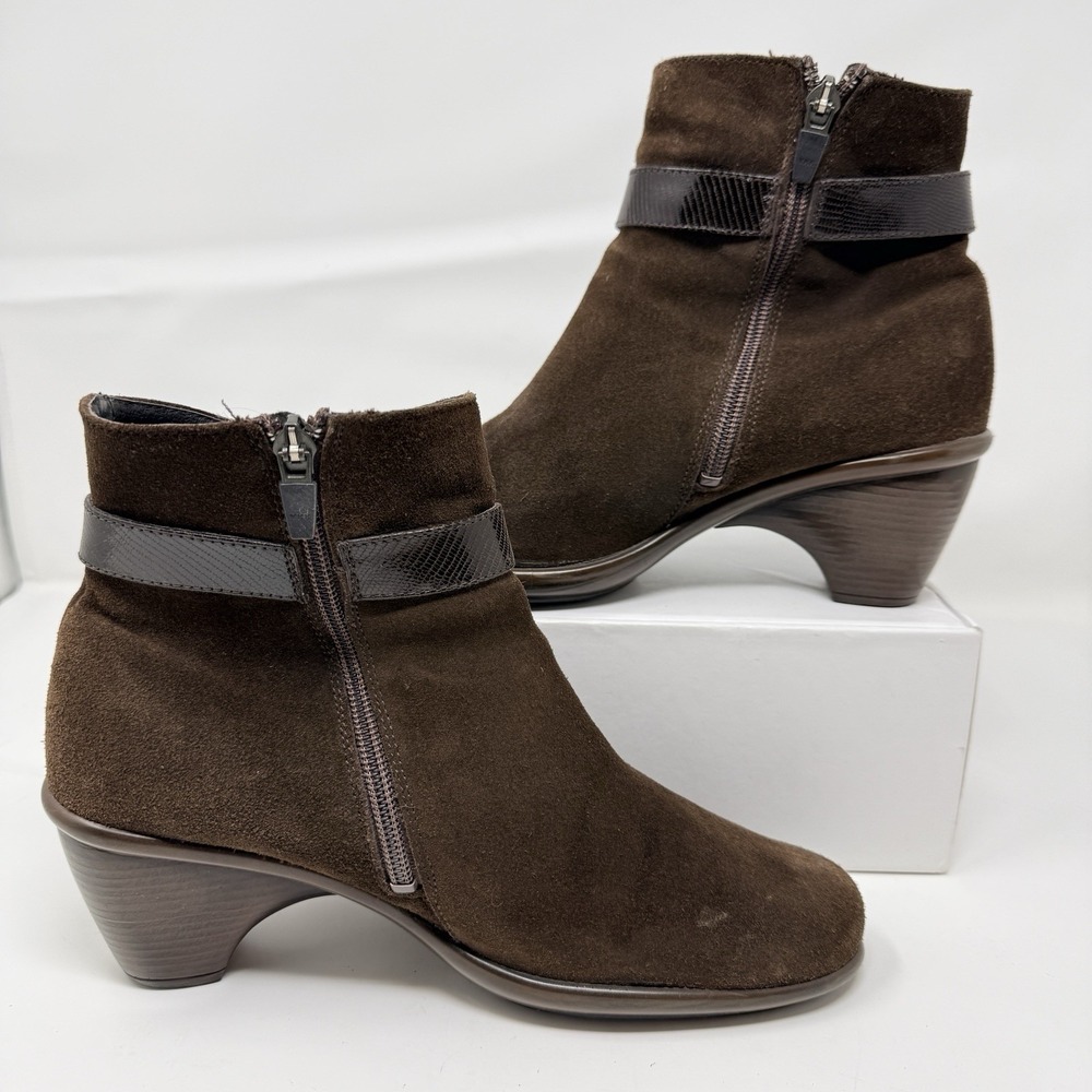 Dansko Ryan Suede Ankle Boots Chocolate Brown 39‎ Size 8.5-9 Buckle - Picture 2 of 10